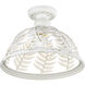 Annalin 1 Light 13 inch Vintage Decor White Semi-Flush Ceiling Light